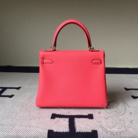Hermes Kelly Togo 25cm T5 Rose Jaipure