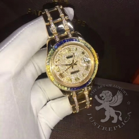 Rolex Watch Day-Date pave Diamonds