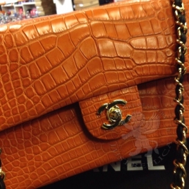 Chanel Classic Crocodile Jumbo 30.5cm Bi-color