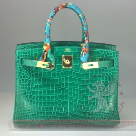 Hermes Birkin Crocodile Matte Porosus 30cm Menthe