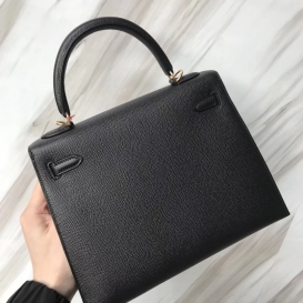 Hermes Kelly Epsom 25cm Black (89)