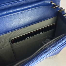 Chanel Boy Lambskin WOC 19cm Blue