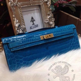 Hermes Kelly Cut Clutch Crocodile Niloticus