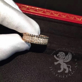 Van Cleef Arpels Ring Perlee Pave diamonds 
