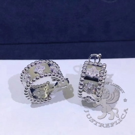 Van Cleef Arpels Earrings Perlee Clover Diamonds