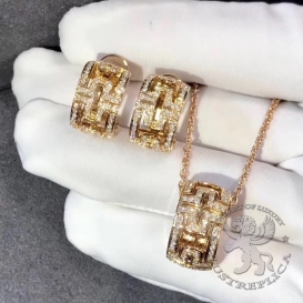 Bulgari Earrings Parentesi pave Diamonds