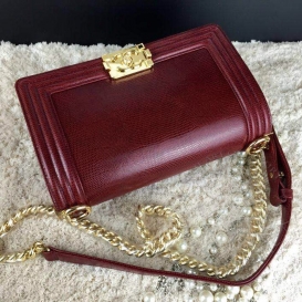 Chanel Boy 25cm Lizard