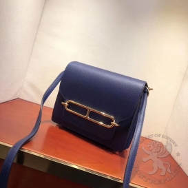 Hermes Roulis Epsom 19cm Bleu Saphir 73