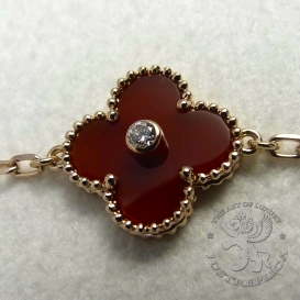 Van Cleef Arpels Bracelet Alhambra Carnelian 1D
