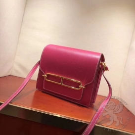 Hermes Roulis Epsom 19cm Rose Tyrien E5