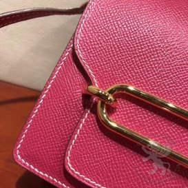 Hermes Roulis Epsom 19cm Rose Tyrien E5
