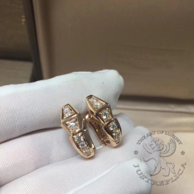 Bulgari Earrings Serpenti pave Diamonds
