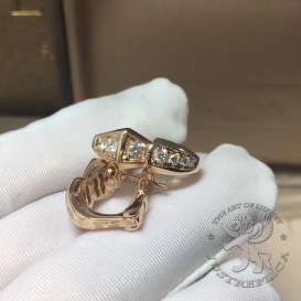 Bulgari Earrings Serpenti pave Diamonds