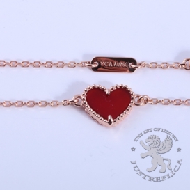 Van Cleef Arpels Bracelet Sweet Alhambra Heart Carnelian