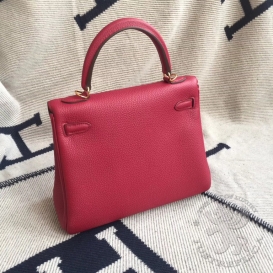 Hermes Kelly Togo 25cm K1 Rouge Grenade