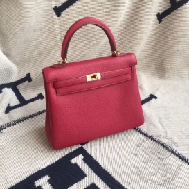 Hermes Kelly Togo 25cm K1 Rouge Grenade
