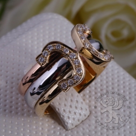 CARTIER Ring C de Cartier Tri-Colour Gold 22D