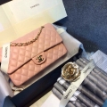 Chanel Classic Lambskin Medium 25.5cm GHW Baby Pink