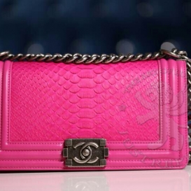 Chanel Boy Python 20cm Purple