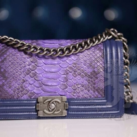 Chanel Boy Python 20cm Yellow