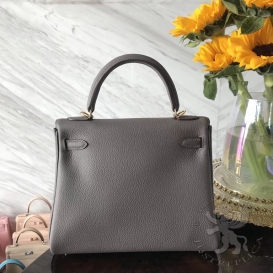 Hermes Kelly Togo 25cm Etain 8F