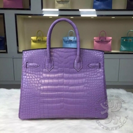 Hermes Birkin Crocodile Matte Alligator 30cm Parme