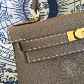 Hermes Kelly Togo 28cm Etoupe (18)