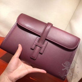 Hermes Jige PM Clutch Swift Bordeaux 57
