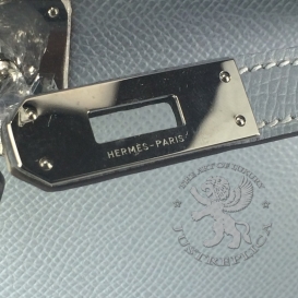Hermes Kelly Cut Clutch Epsom Pale Bue