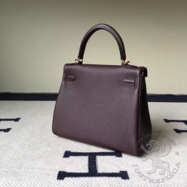 Hermes Kelly Togo 25cm Bordeaux 57