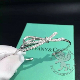 Tiffany Bracelet Bow Cuff pave Diamonds