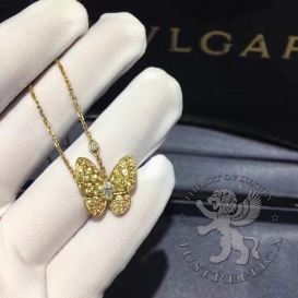 Van Cleef Arpels Necklace Two Butterfly pendant 