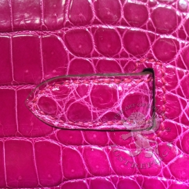 Hermes Birkin Crocodile Shiny Porosus 30cm Fuchsia