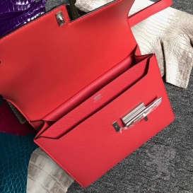 Hermes Verrou Epsom 23cm Rose Jaipur T5 