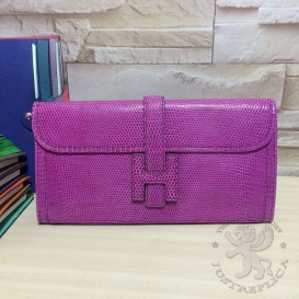Hermes Jige Clutch Lizard Anemone