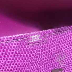 Hermes Jige Clutch Lizard Anemone