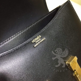 Hermes Constance Box 18cm Double Gusset Black