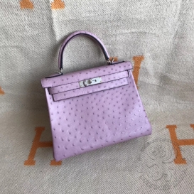Hermes Kelly Ostrich 28cm Lavender FHS