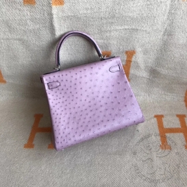 Hermes Kelly Ostrich 28cm Lavender FHS