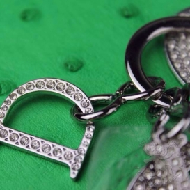 Dior Lady Dior Ostrich Small 17cm Green