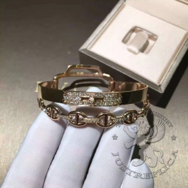 Hermes Bracelet Diamond Kelly Double Tour 80D