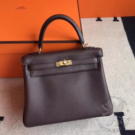 Hermes Kelly Togo 25cm 57 Bordeaux