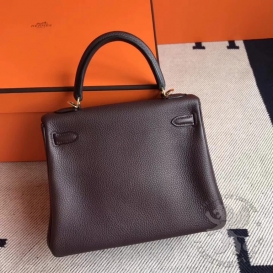 Hermes Kelly Togo 25cm 57 Bordeaux