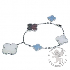 Van Cleef Arpels Bracelet Magic Alhambra 5 motifs MOP Chalcedony