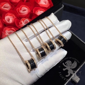 Bulgari Necklace B.zero1 black with Diamonds