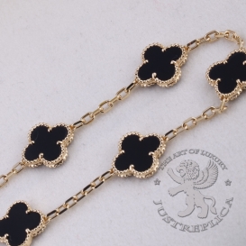Van Cleef Arpels Bracelet Vintage Alhambra 5 motifs Onyx