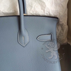 Hermes Birkin Togo 30cm Blue Lin