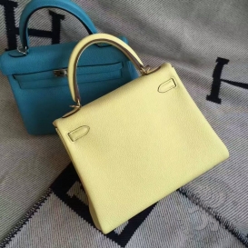 Hermes Kelly Togo 25cm 1Z Jaune Poussin