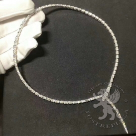 Bulgari Necklace Serpenti pave Diamonds slim