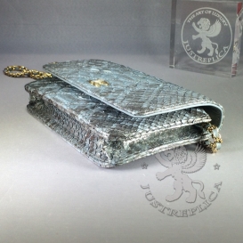 Chanel WOC Python 19cm Blueish Silver GHW